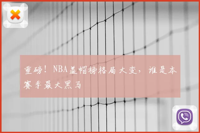 重磅！NBA盖帽榜格局大变，谁是本赛季最大黑马